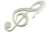 Treble Clef Ornament - Silver